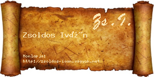 Zsoldos Iván névjegykártya
